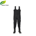 Black Waterproof Neoprene chest wader for fishing